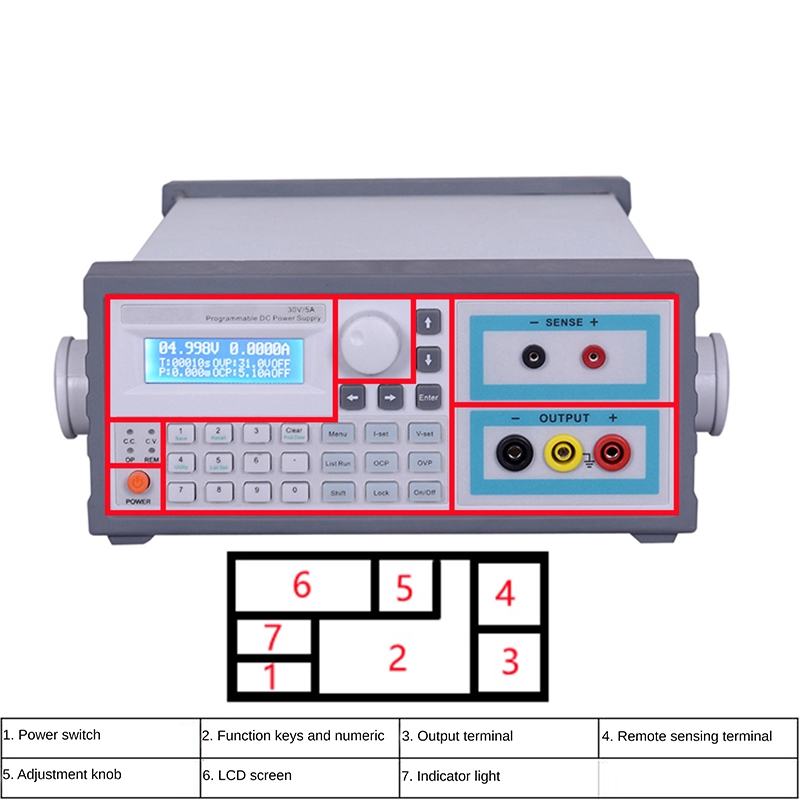 Linear Lab Power Supply Adjustable - Catu daya DC yang dapat diprogram
