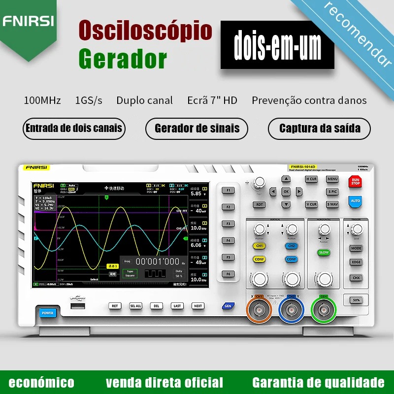 FNIRSI 1014D Osiloskop Digital - Digital Storage Oscilloscope 100Mhz ulasan dan harga